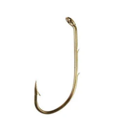 Eagle Claw 181 Down Eye Offset Baitholder Hooks - Small - Size 2